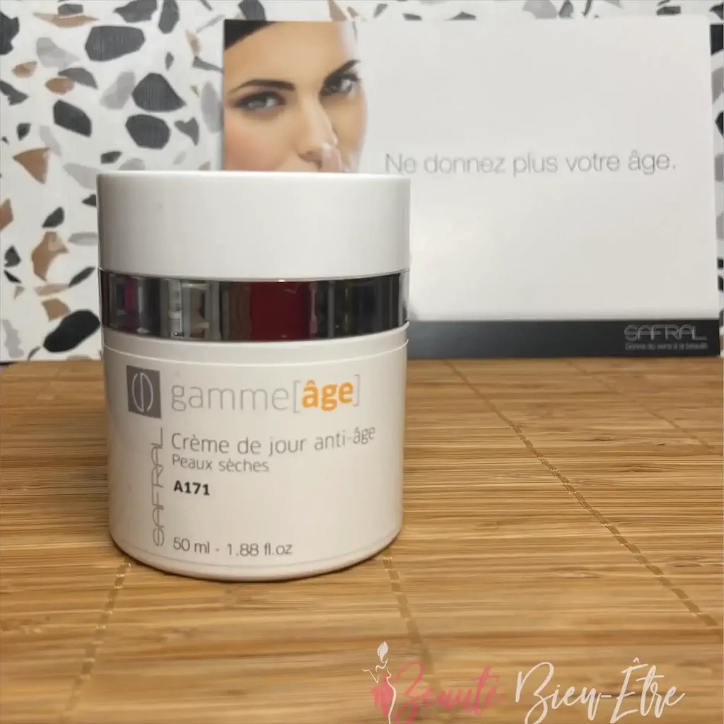 Safral Crème de Jour Peaux Sèches A171 Gamme Age — soin anti-âge professionnel flacon airless 50ml
