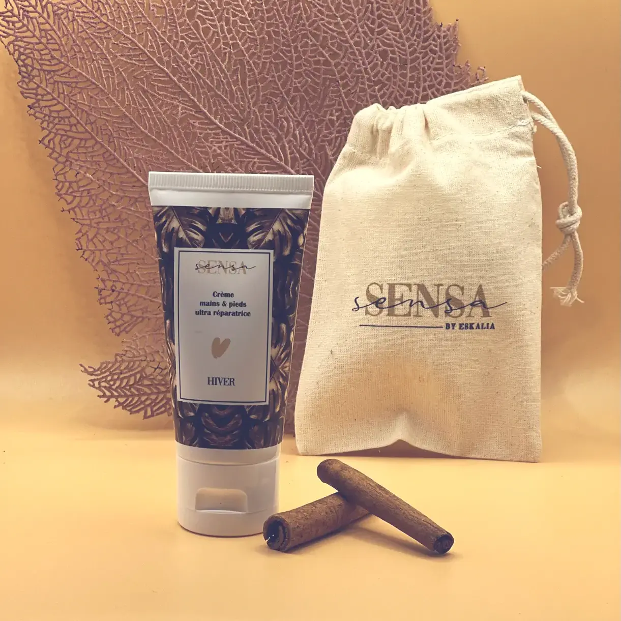Crème mains et pieds Eskalia Sensa Hiver noisette vanille cannelle 50ml