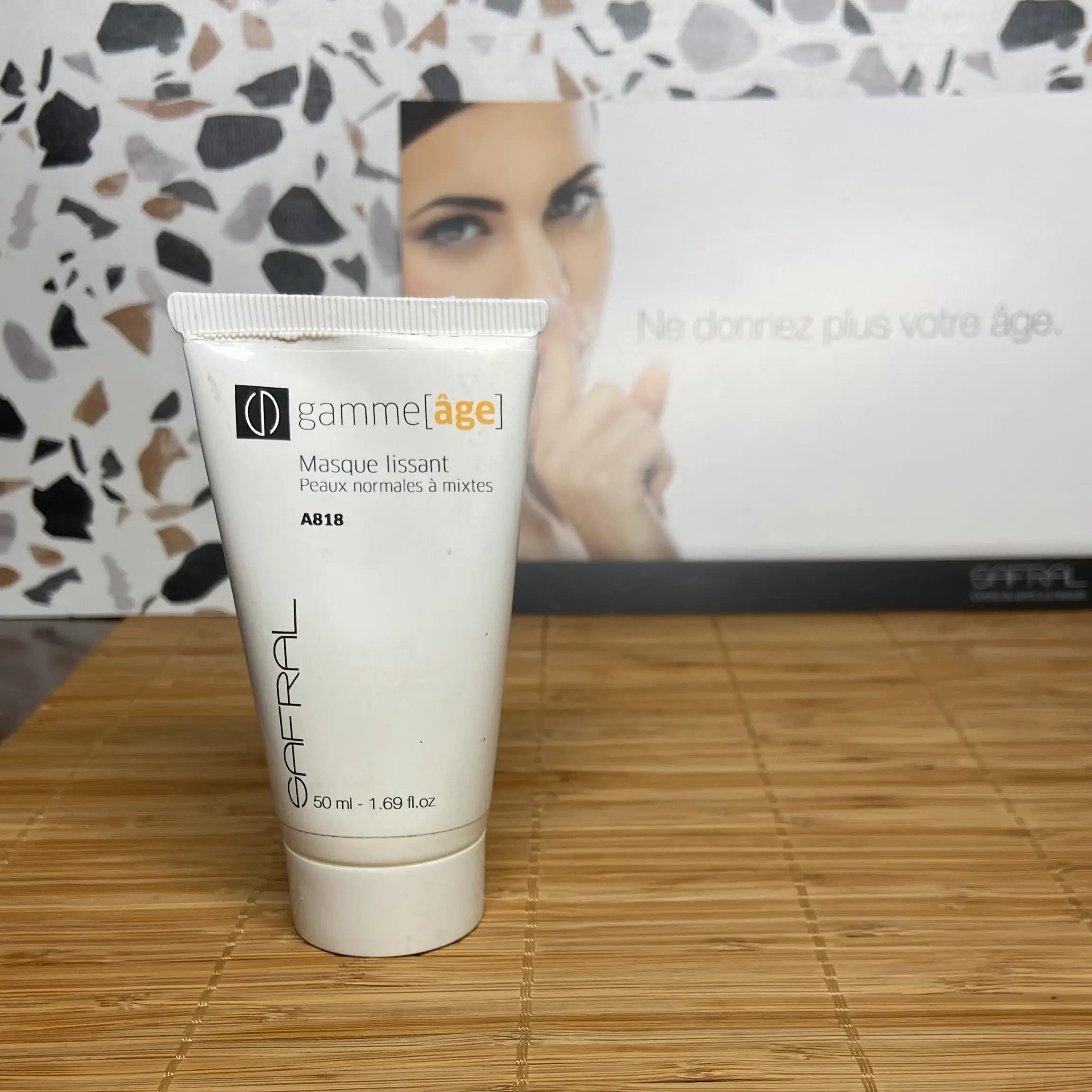Masque lissant anti-âge Safral A818 Gamme Age 50 ml — soin professionnel peaux matures