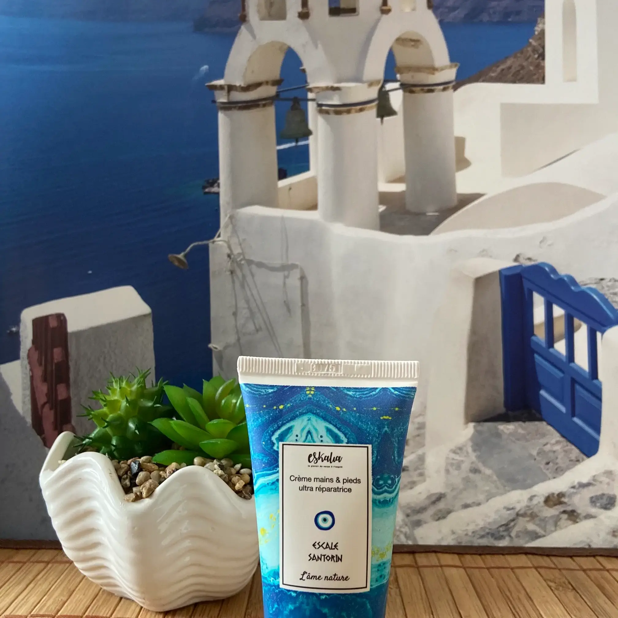 Crème mains et pieds Eskalia Escale Santorin 50 ml - soin réparateur naturel