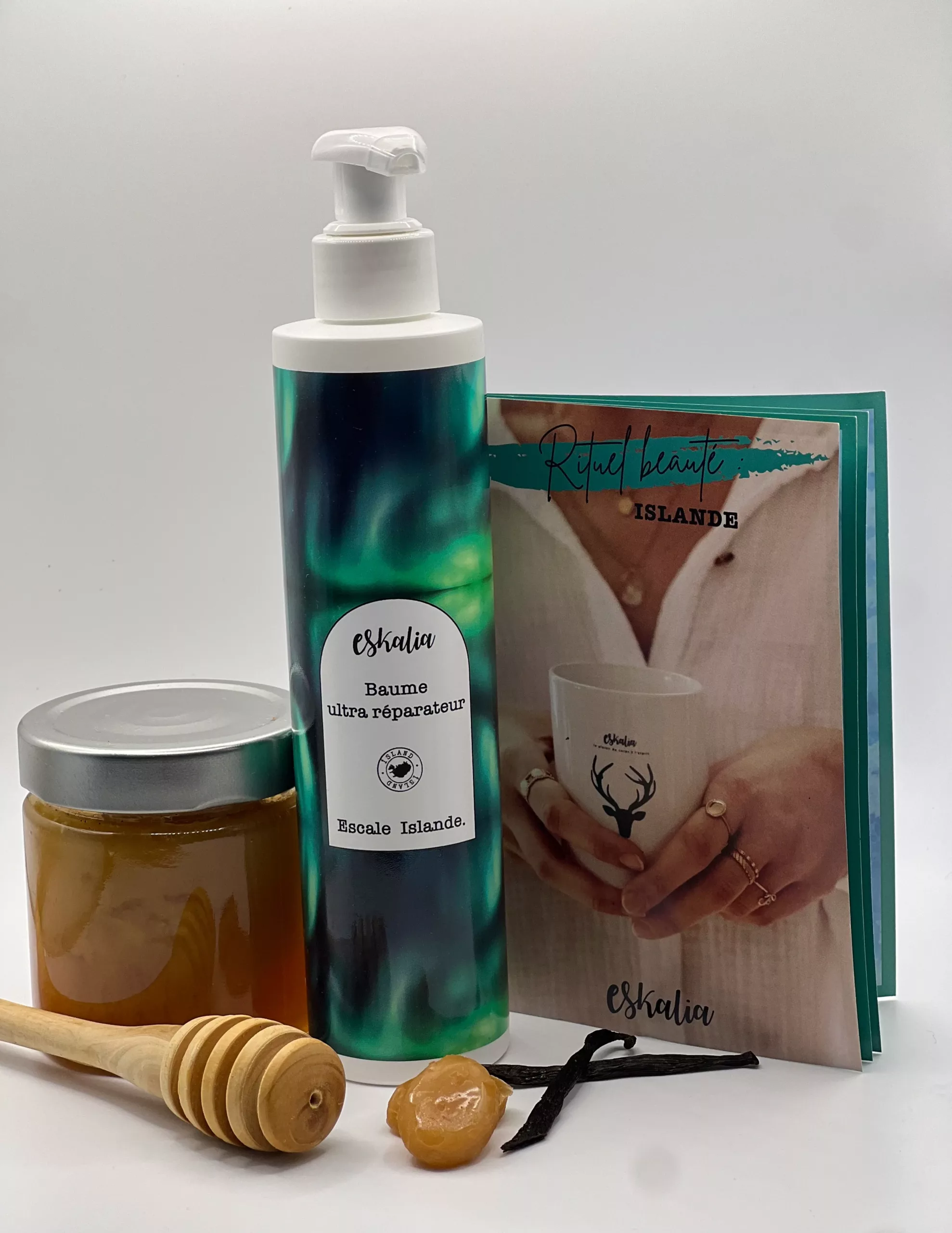 Eskalia Baume Ultra-Réparateur Escale Islande 100 ml flacon pompe soin corps hydratant beurre de karité