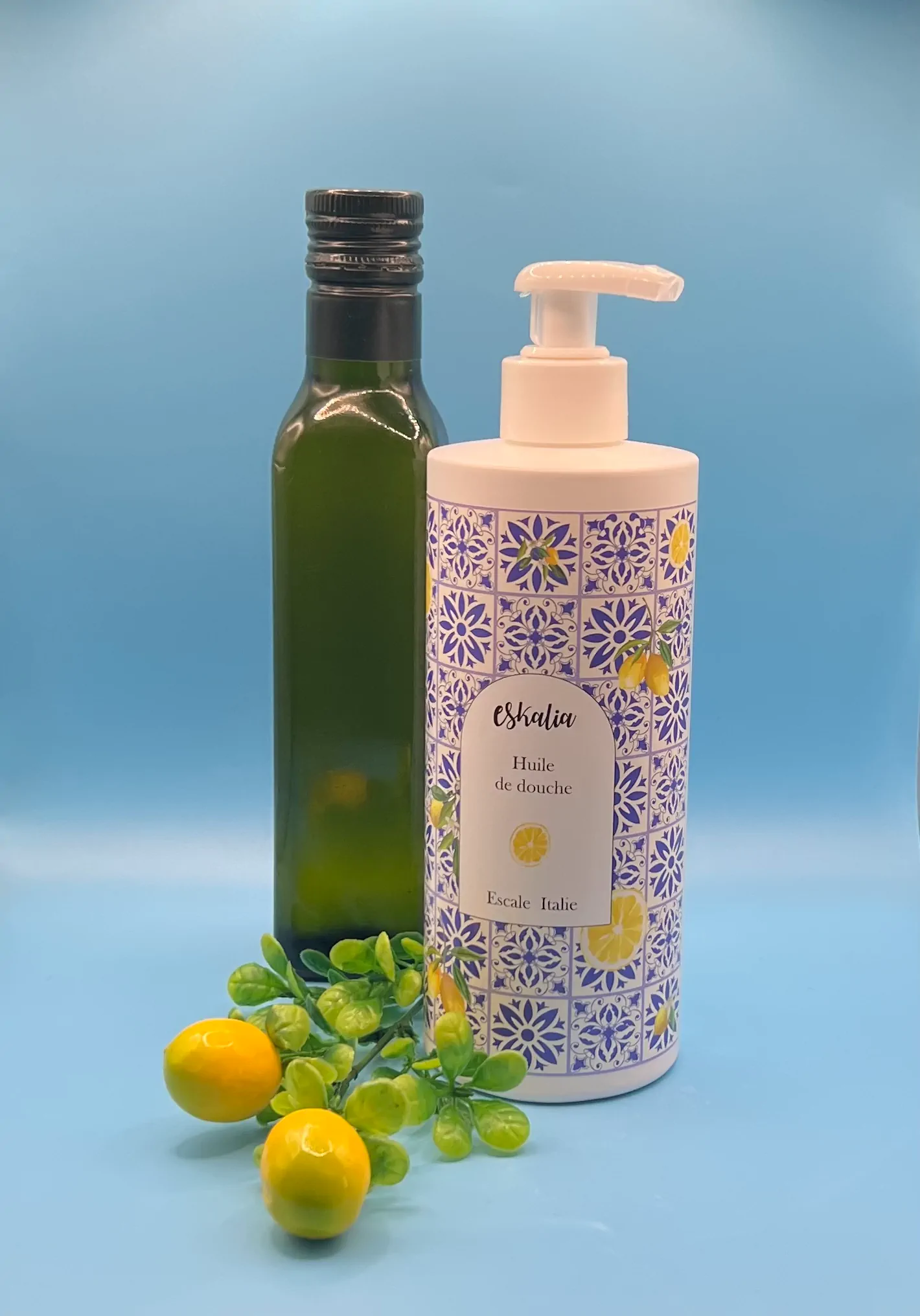 Eskalia Huile de Douche 500ml Escale Italie citron olive miel format pompe