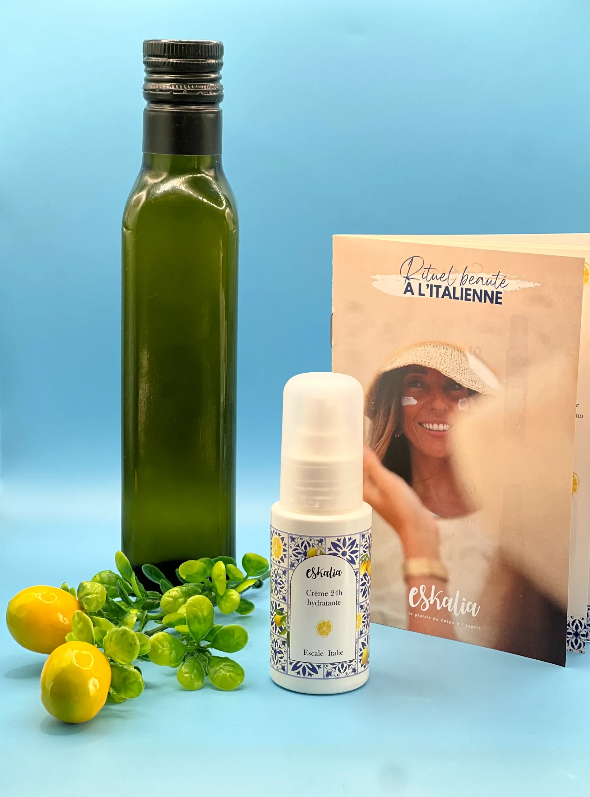 Crème visage hydratante 24h Eskalia Escale Italie flacon pompe 40ml